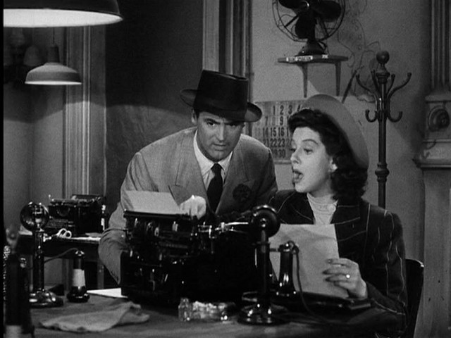 Man woman typewriter room lamp free wallpaper for desktop - medium preview image