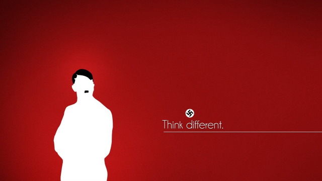 Man red background think different free wallpaper for desktop - medium preview image