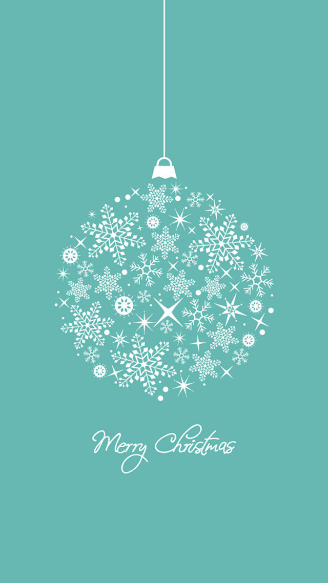 Christmas ball snowflakes blue background free wallpaper for mobile - medium preview image