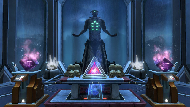 Futuristic man room pyramid items free wallpaper for desktop - medium preview image