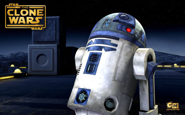 Robot standing star wars scene free wallpaper for desktop - medium preview image