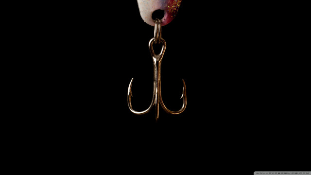 Fishing hook hanging fish hook free wallpaper for desktop - medium preview image