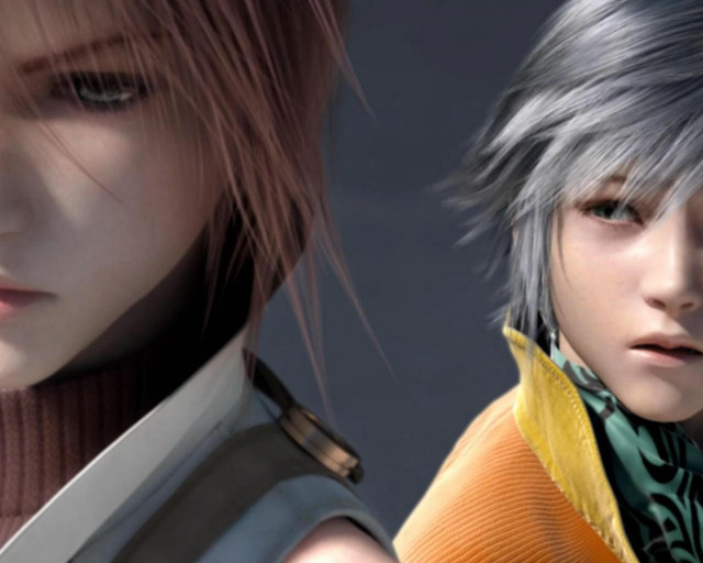 Final fantasy 2girls closeup brown free wallpaper for desktop - medium preview image