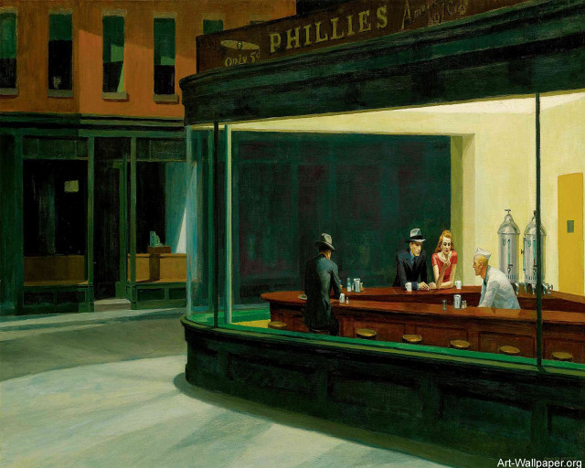 Man woman bar city night #2 free wallpaper for desktop - medium preview image