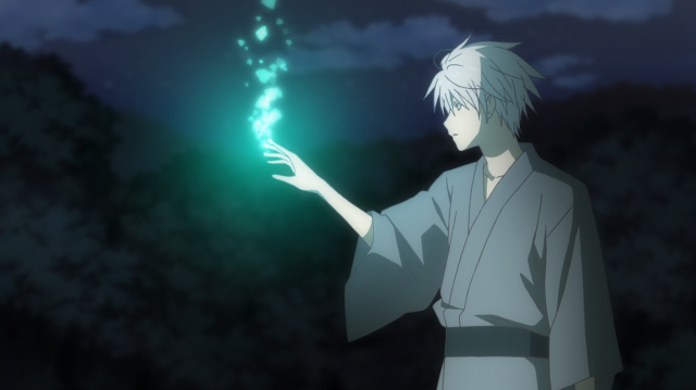 Man holding green light night free wallpaper for desktop - medium preview image