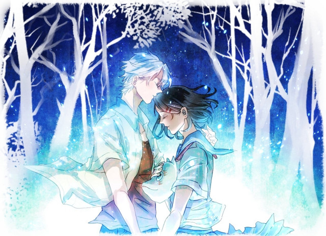 Couple people woods trees background free wallpaper for desktop - medium preview image