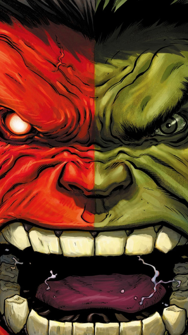 Close up red green face free wallpaper for mobile - medium preview image