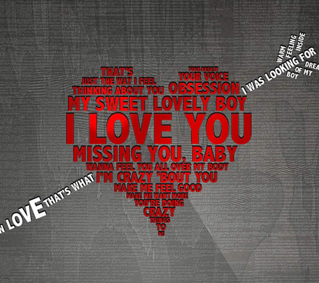 Heart shaped word art i #4 free wallpaper for tablet - medium preview image