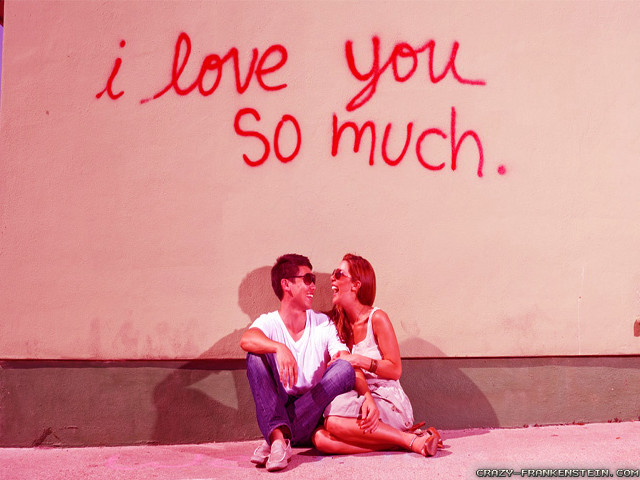 Man woman graffiti love barefoot free wallpaper for desktop - medium preview image