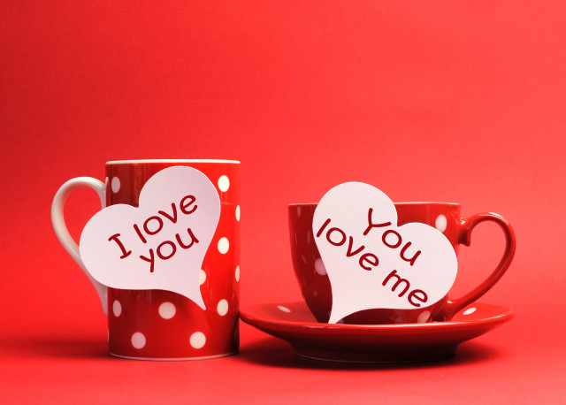 Red cups hearts i love #2 free wallpaper for desktop - medium preview image