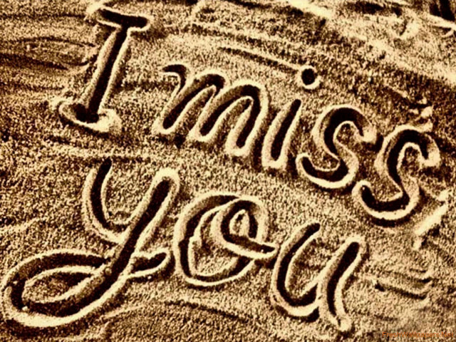 Sand sign i miss you #2 free wallpaper for desktop - medium preview image