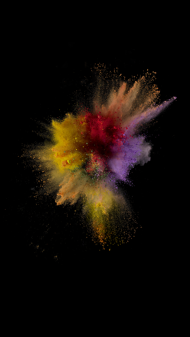 Colorful powder explosion dark sky free wallpaper for mobile - medium preview image