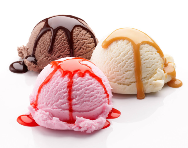 Ice cream trio caramel chocolate free wallpaper for desktop - medium preview image
