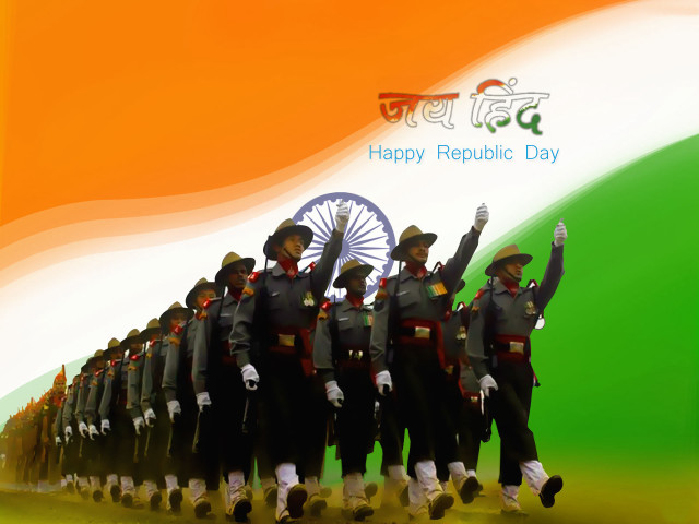 Men uniform marching flag indian free wallpaper for desktop - medium preview image