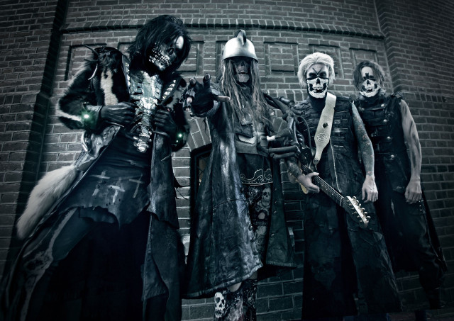 Costume party brick wall guitar free wallpaper for desktop - medium preview image