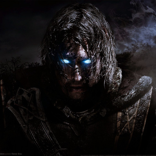 Man blue eyes dark background free wallpaper for tablet - medium preview image