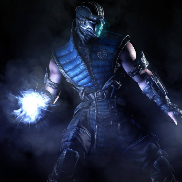 Blue armor glowing hologram man free wallpaper for tablet - medium preview image
