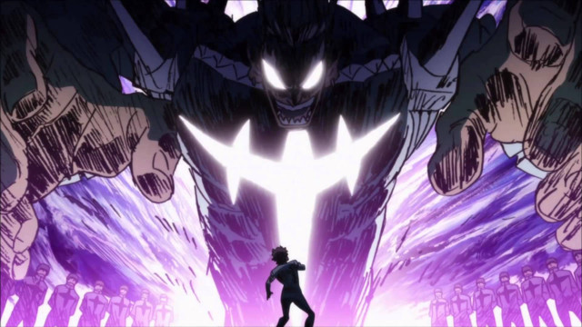 Person giant demon purple light free wallpaper for desktop - medium preview image