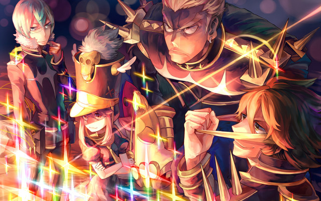 Group people bright background stars free wallpaper for desktop - medium preview image