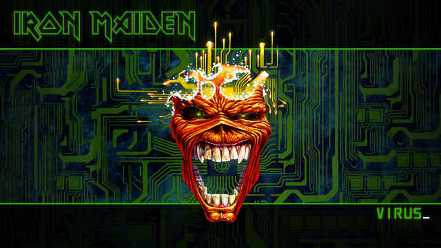 Demonic face green background circuit free wallpaper for desktop - medium preview image