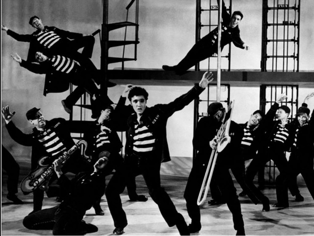 Men suits dancing stage instruments free wallpaper for desktop - medium preview image