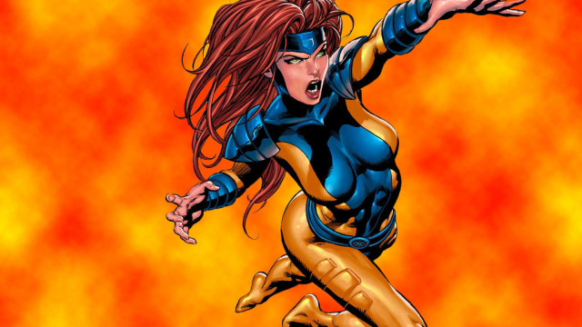 Woman blue yellow flying arms free wallpaper for desktop - medium preview image