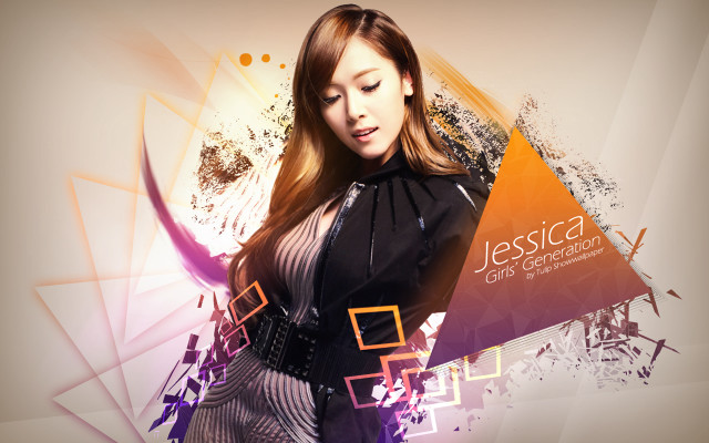 Woman long hair black jacket #17 free wallpaper for desktop - medium preview image