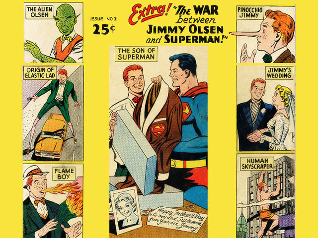 Comic book cover man suit #2 free wallpaper for desktop - medium preview image