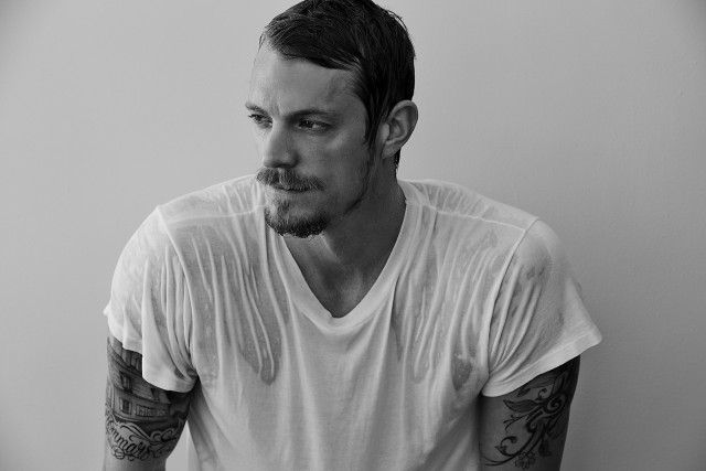 Man beard tattoos white shirt free wallpaper for desktop - medium preview image