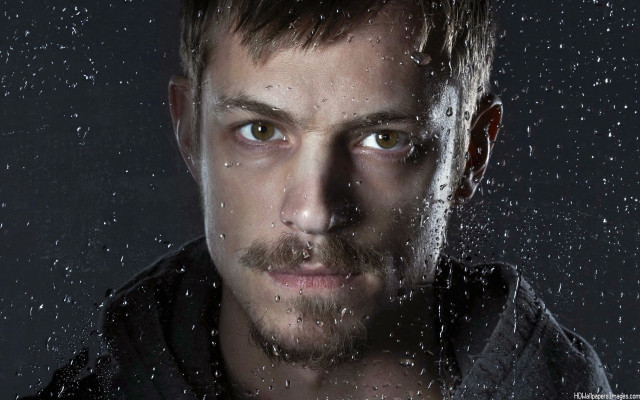 Man beard black shirt rain free wallpaper for desktop - medium preview image