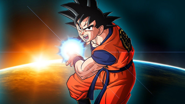 Son goku glowing ball space free wallpaper for desktop - medium preview image