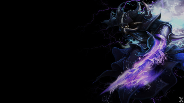 Demonic creature purple lightning black free wallpaper for desktop - medium preview image