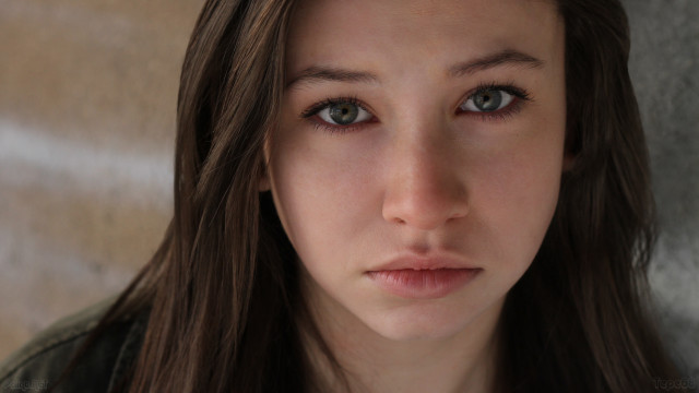 Woman long hair blue eyes #53 free wallpaper for desktop - medium preview image