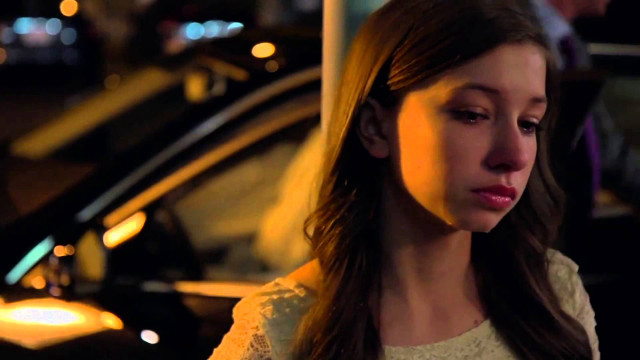 Woman car night street cellphone free wallpaper for desktop - medium preview image