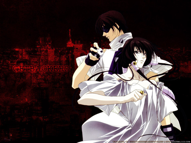 Anime couple cityscape cyber rockers free wallpaper for desktop - medium preview image