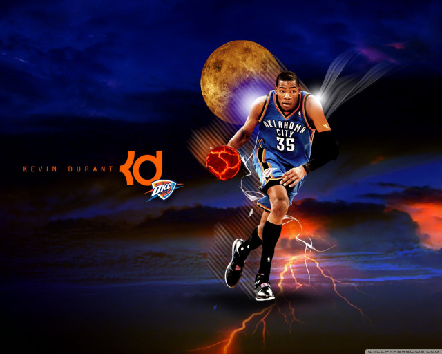 Basketball player running ball lightning #3 free wallpaper for desktop - medium preview image