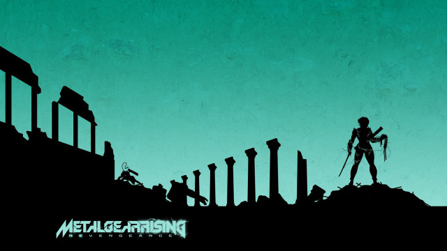 Silhouette man sword hill ruins free wallpaper for desktop - medium preview image