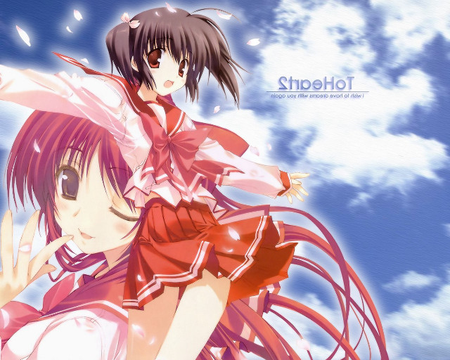 Girl red dress pink umbrella free wallpaper for desktop - medium preview image