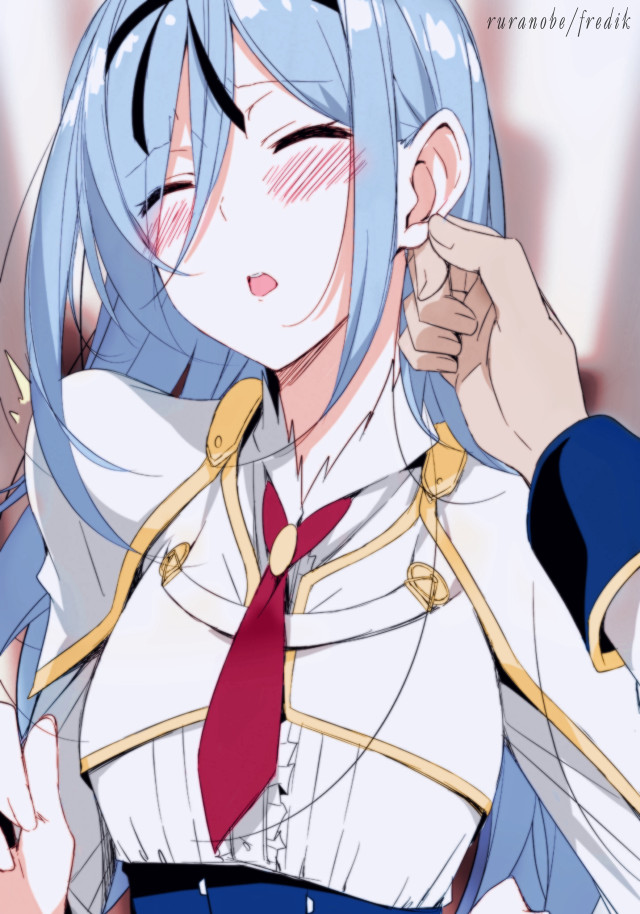 Blue hair tie suit red free wallpaper for mobile - medium preview image