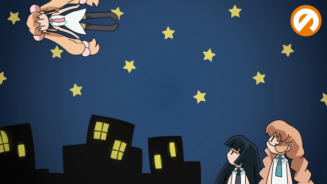 Cartoon person hand cat shoulder free wallpaper for desktop - medium preview image