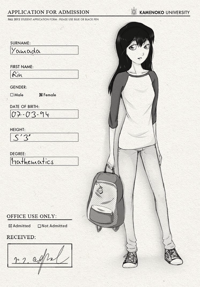 Girl backpack paper form certificate free wallpaper for mobile - medium preview image
