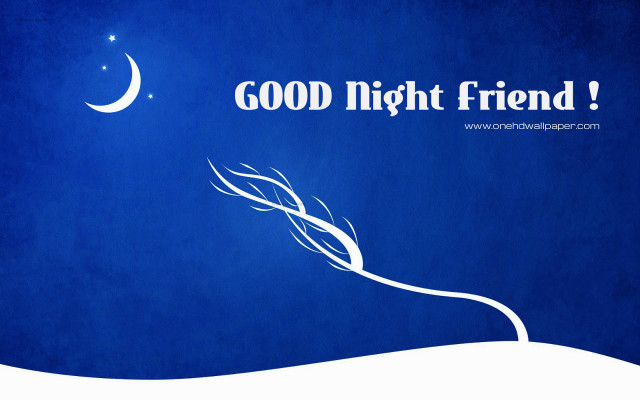 Blue background white crescent good free wallpaper for desktop - medium preview image