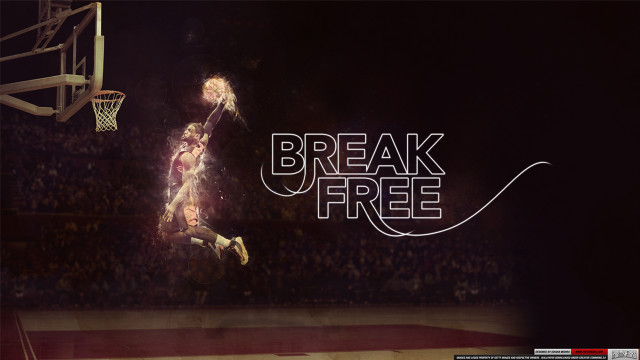 Basketball player jumping dunk game #6 free wallpaper for desktop - medium preview image