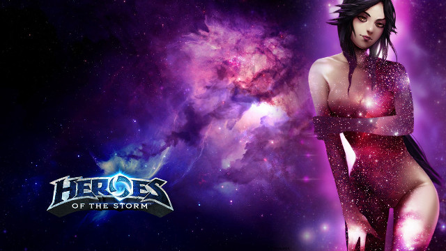 Woman red dress galaxy astronaut free wallpaper for desktop - medium preview image
