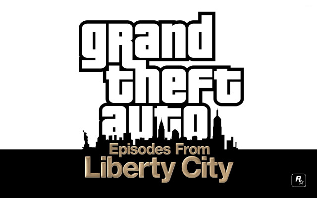 Grand theft city logo white free wallpaper for desktop - medium preview image
