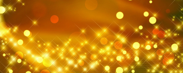 Gold background lights stars sparkle free wallpaper for desktop - medium preview image