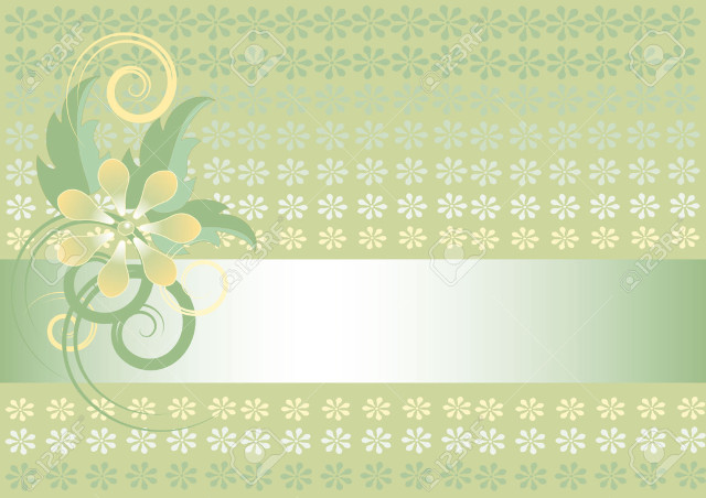 Floral background green white stripe free wallpaper for desktop - medium preview image