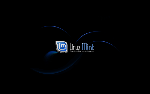 Dark background blue logo black free wallpaper for desktop - medium preview image