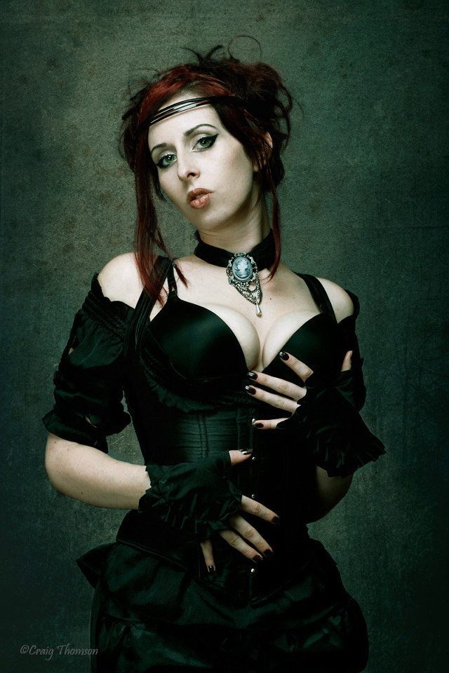 Woman black dress choker necklace free wallpaper for mobile - medium preview image