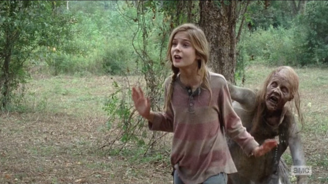 Young girl zombie face woods free wallpaper for desktop - medium preview image